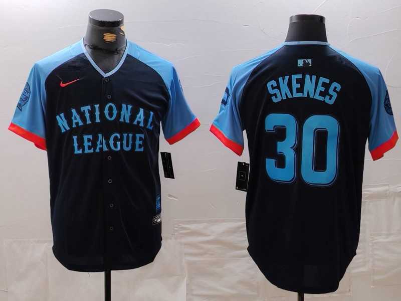 Mens Pittsburgh Pirates #30 Paul Skenes Navy 2024 All Star Limited Stitched Jersey->2024 mlb all-star->MLB Jersey